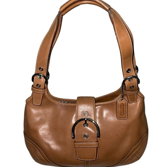 Coach Tan Shoulder Bag with Classic Hobo Design - Picture 1 of 1
